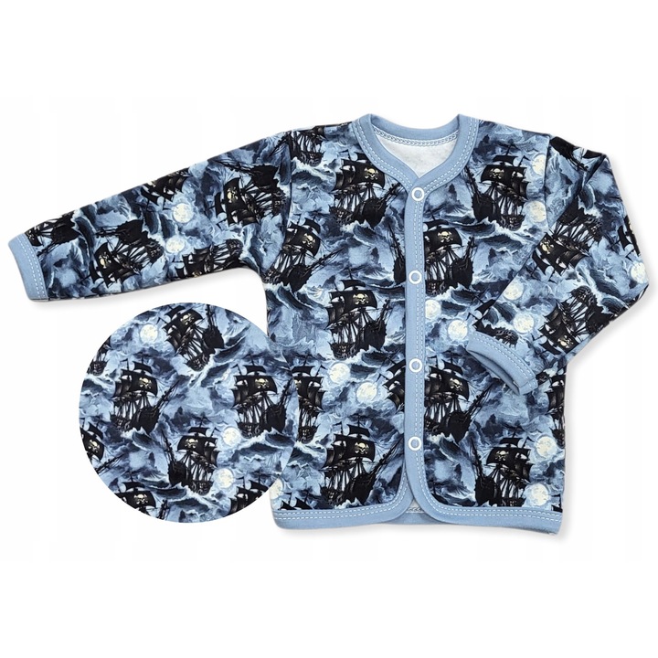 Bluza lunga Dartomik, bumbac, deschidere completa, antialergica