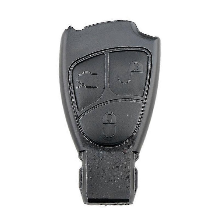 Cheie auto de inlocuire pentru Mercedes-Benz, 3 butoane, fara lama, ABS, 69x35x15mm