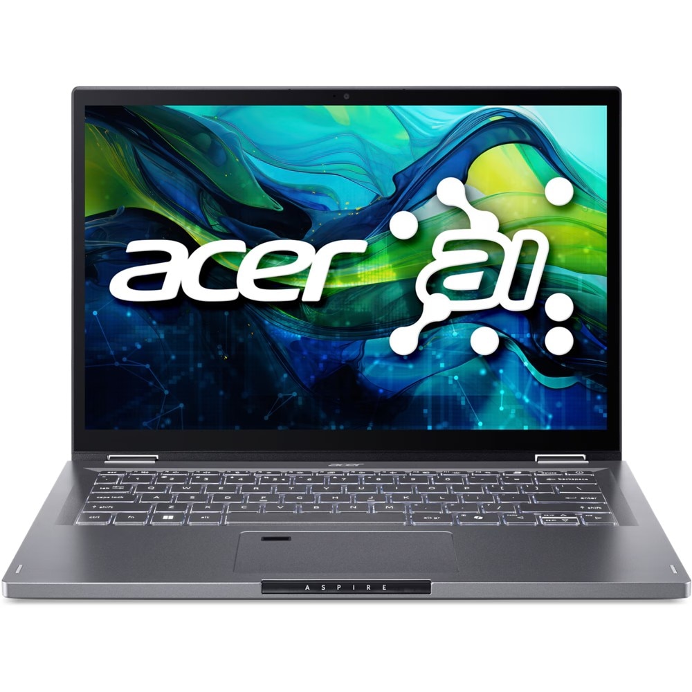 Laptop 2 in 1 ACER Aspire Spin 14 ASP14-52MTN-51SY, Intel Core Ultra 5 115U pana la 4.2GHz, 14" WUXGA Touch, 16GB, SSD 512GB, Intel Graphics, Windows 11 Home, Gri