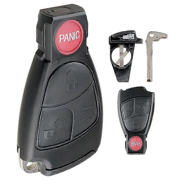 Car Key Shell Replacement pentru Mercedes-Benz, 3 butoane, ABS ...