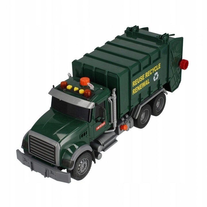 Camion de gunoi cu baterii, Mega Creative, 35x15x13cm, efecte sonore si luminoase, pentru copii 3+