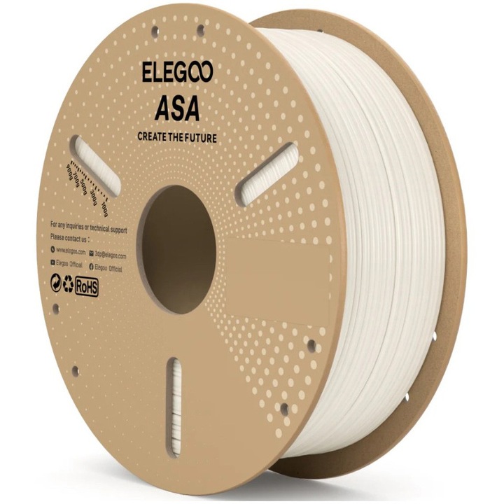 Filament Elegoo asa (white) pentru imprimante 3D