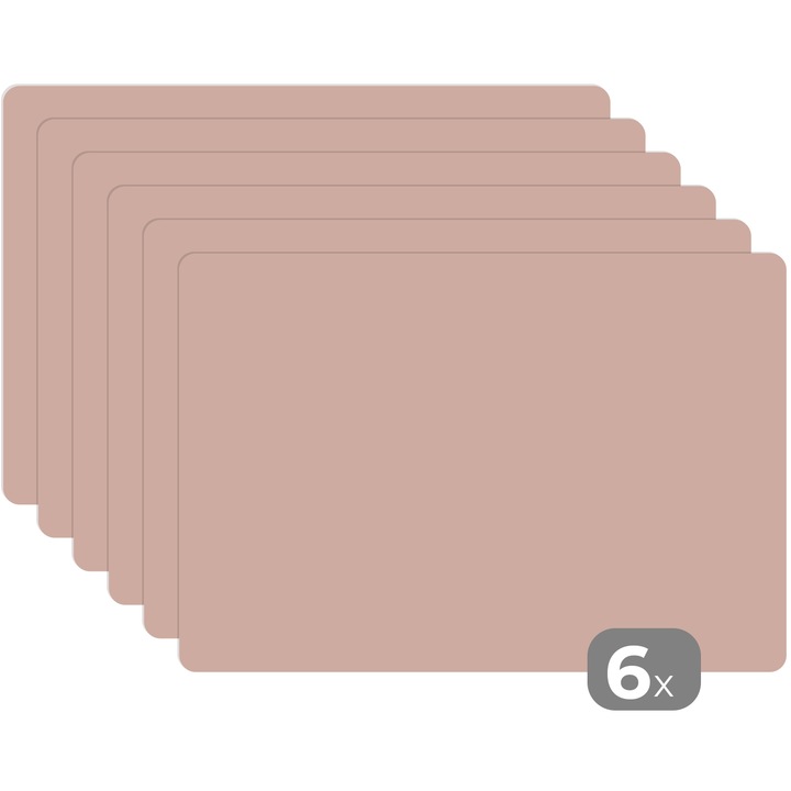 Set 6 suporturi farfurii, Antialunecare, Reutilizabile si Lavabil, Pentru bucatarie, Set masa Roz 45x30 cm