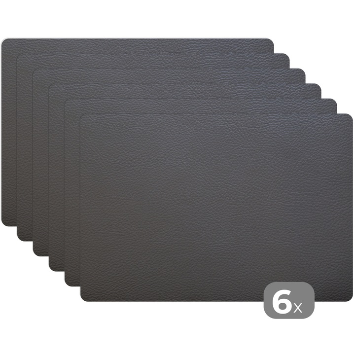 Set 6 suporturi farfurii, Antialunecare, Reutilizabile si Lavabil, Pentru bucatarie, Set masa Maro inchis 45x30 cm