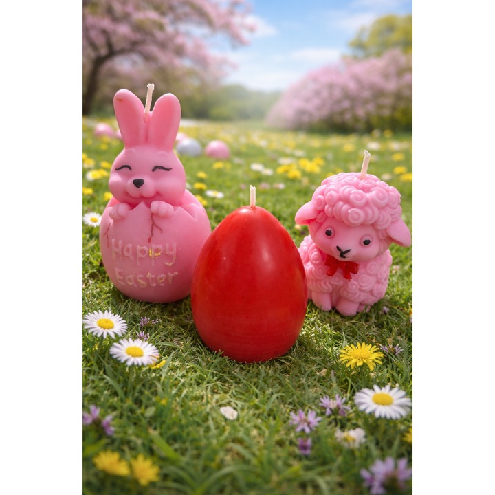 Комплект от 3 ароматни свещички с флорален аромат