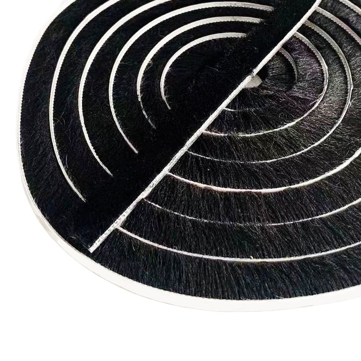 Banda etansare cu perie autoadeziva pentru rulou si usa glisanta, 5 m x 9 mm, culoare negru