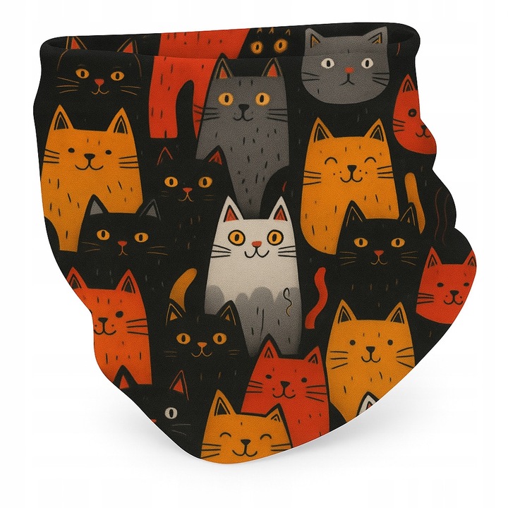 Komin copii Dartomik, dwuwarstwowy, 100% bumbac, polar, multicolor, 3 ani+