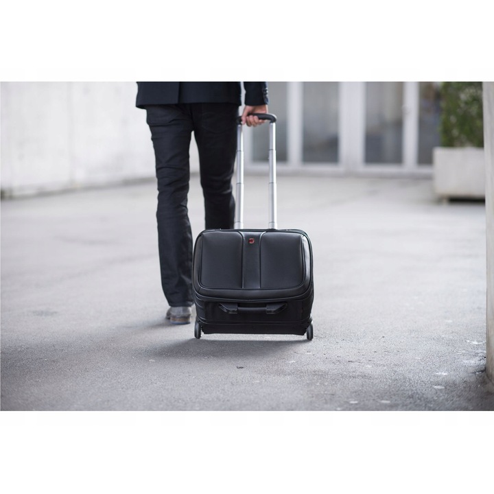 Wenger Patriot laptop táska szett, fekete, 41x43x31cm, 25L, akár 17"