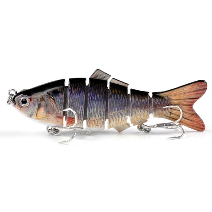Naluca artificiala, 10cm, 6 carlige, realista