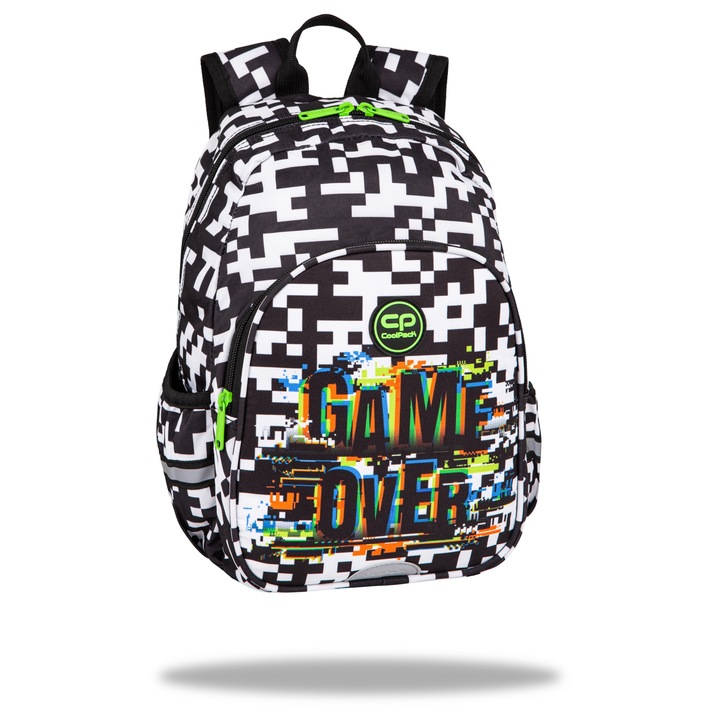 Ghiozdan Coolpack Toby Game Over, 1 compartiment, 10L, 35x26x12cm, multicolor