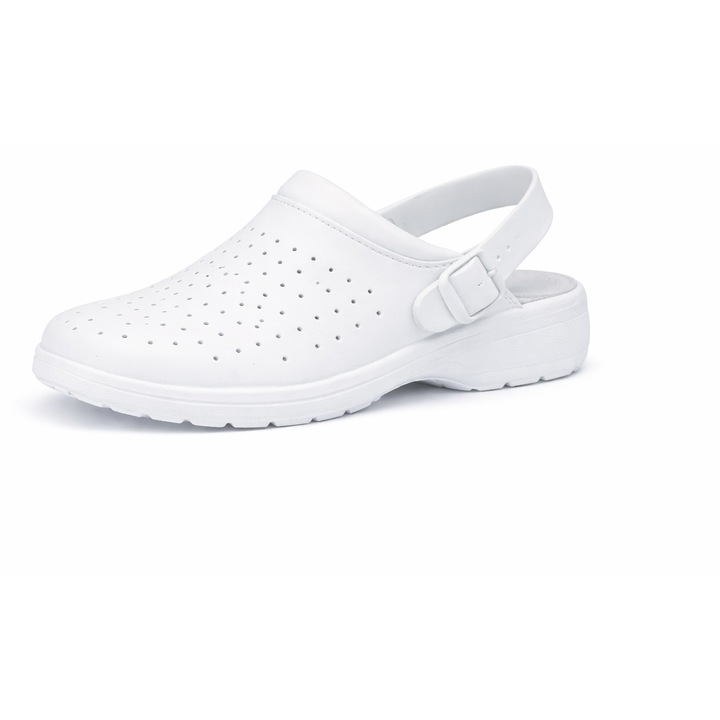 Saboti sanitari GOLDENFIT Rada, alb, bareta reglabila, design ergonomic, Alb