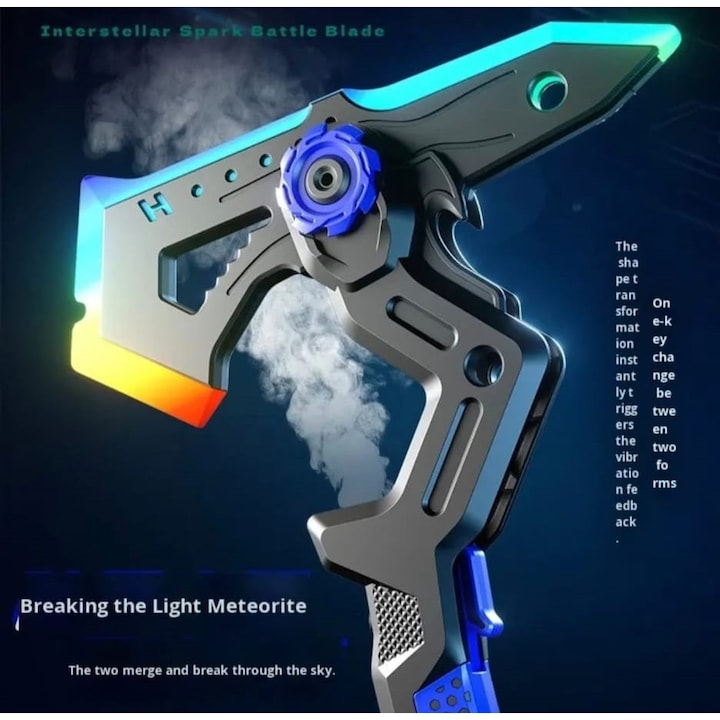 Topor Laser LED Transformabil 2 in 1 – Sabie Luminoasa multicolora cu abur si sunete