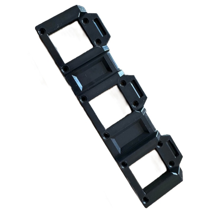 Suport pentru baterii Parkside 20 V – Organizator 3 acumulatori montabil pe perete, tavan, negru, Dual Stax