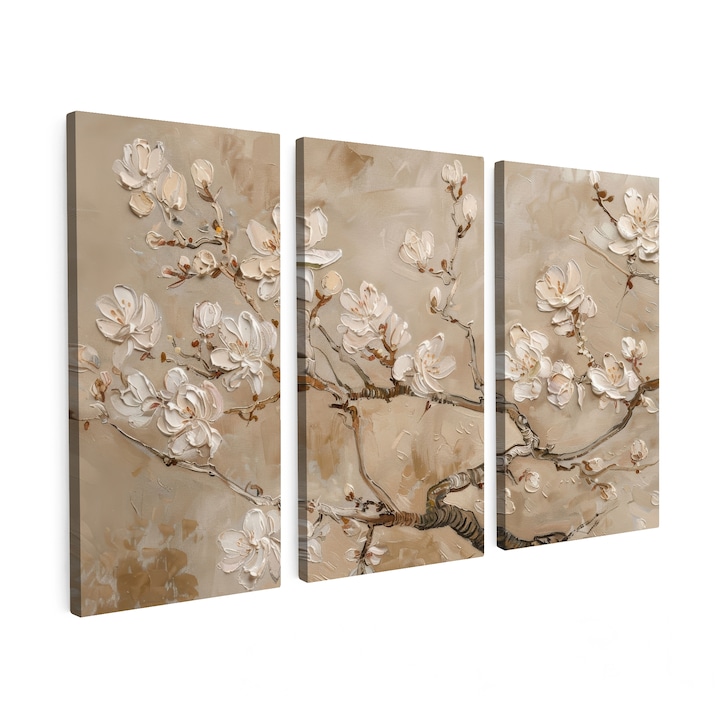 Set Tablouri Multicanvas 3 Piese, Abstract, Decorative, Living, Modern Art, Decorarea peretilor 60x40 cm