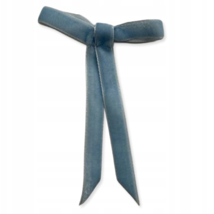 Cercei copii set, Dartomik, aksamitka cu kokarda, 0,6x9cm, bleumarin