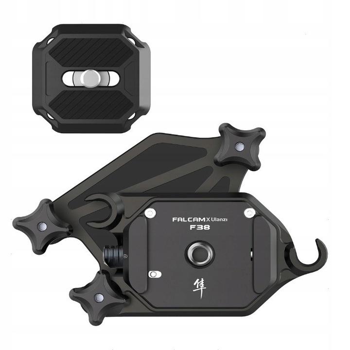 FALCAM F38 Стойка за раница, бързо освобождаване, 38x38 мм, максимална ширина на колана 58 мм, алуминий