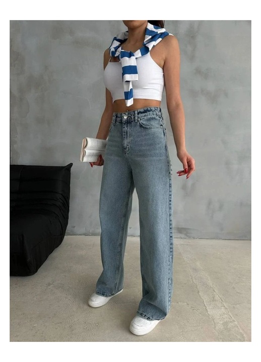 Blugi dama, albastri, denim, marime 34 EU