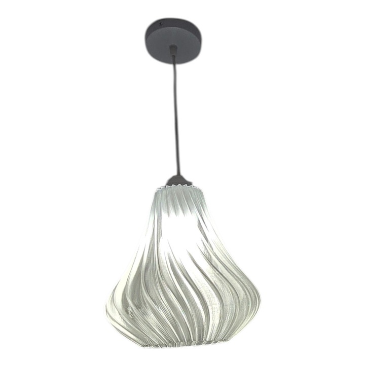 Lustra suspendată WaveFlow, design modern, plastic semitransparent, lumina difuză