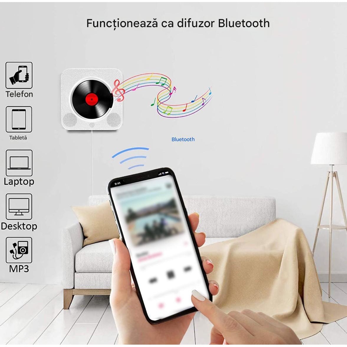 Sub Syble Cd CD Player multifunctional, montabil pe perete, sub blat bucatarie, pe ...