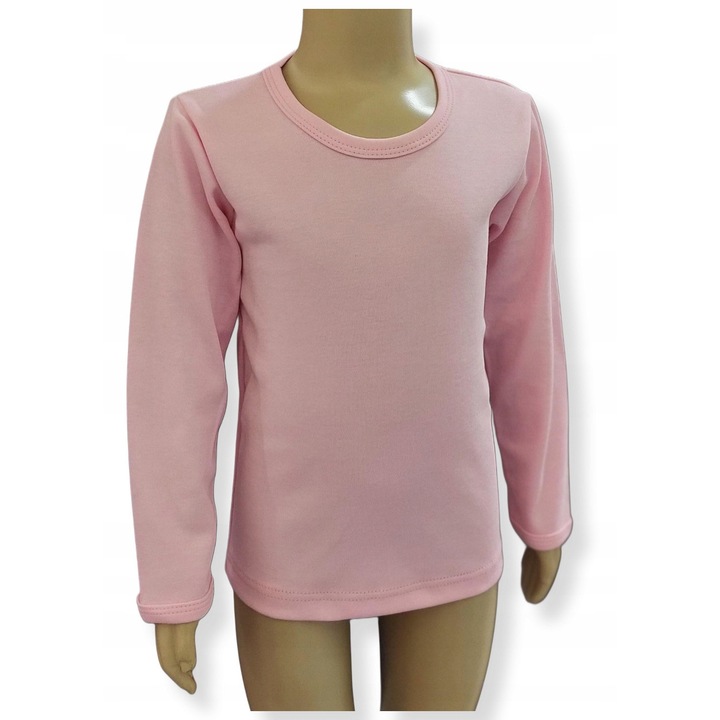 Bluza Dartomik, 100% bumbac, maneca lunga, 48795, Roz deschis/Roz