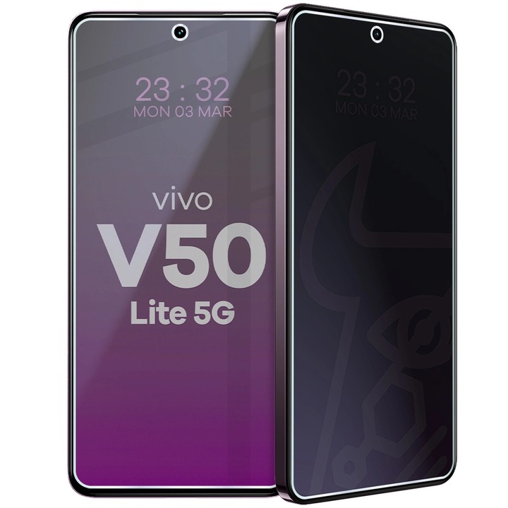 Стъклен протектор за поверителност, Bizon Glass Mule Shadow за Vivo V50 Lite 5G