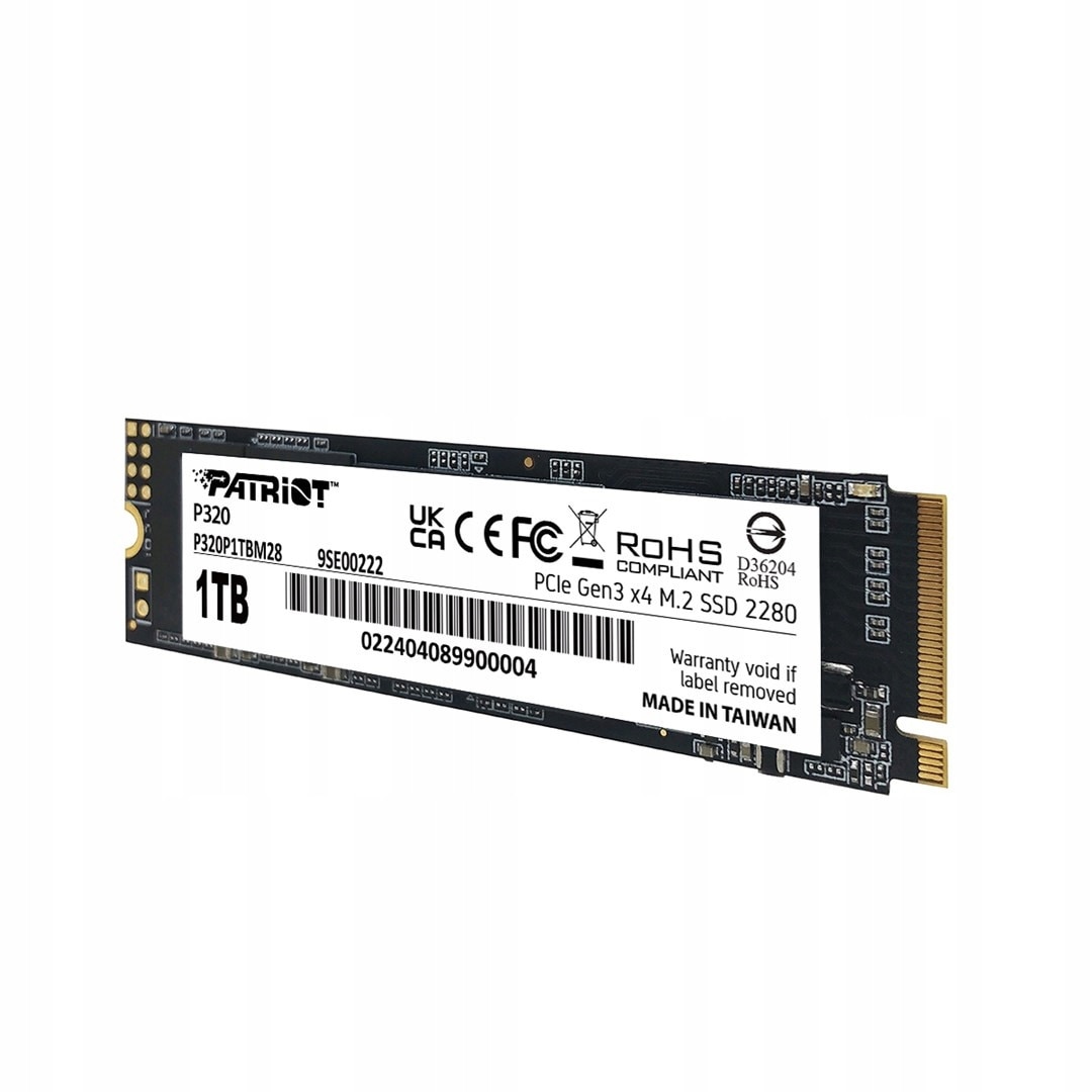 新品 PATRIOTMemory NVMe SSD 512GB PCle Dysk SSD M.2 512GB Patriot Viper P320, PCIe Gen 3 x4, 3000MB/s