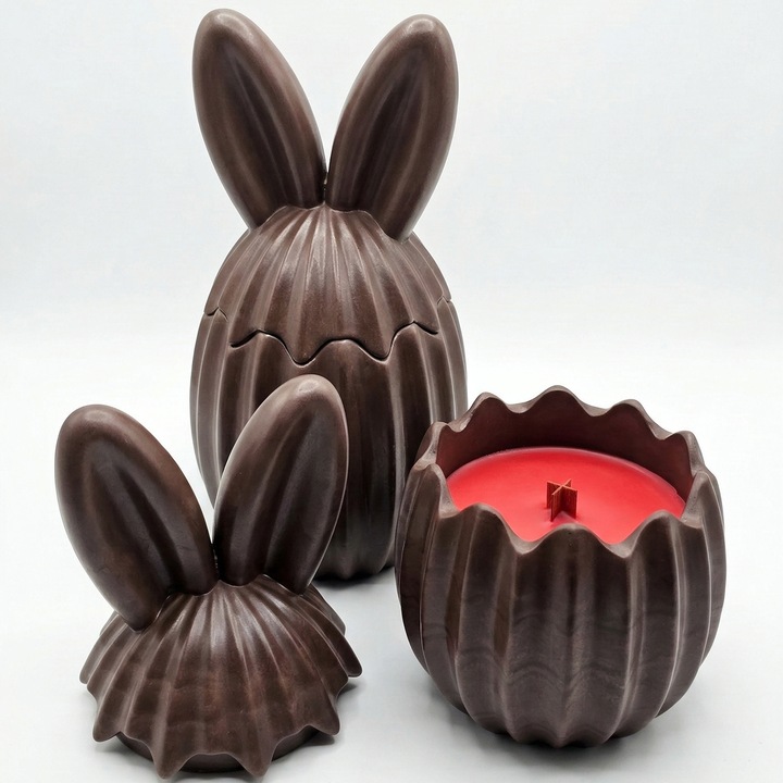 Lumanare Čoko Заек - Кафяво / Череши, Бадеми