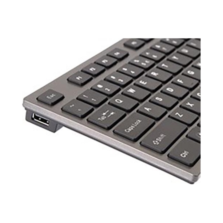 Клавиатура A4Tech KV-300H USB, компактна, сива, 1.5м