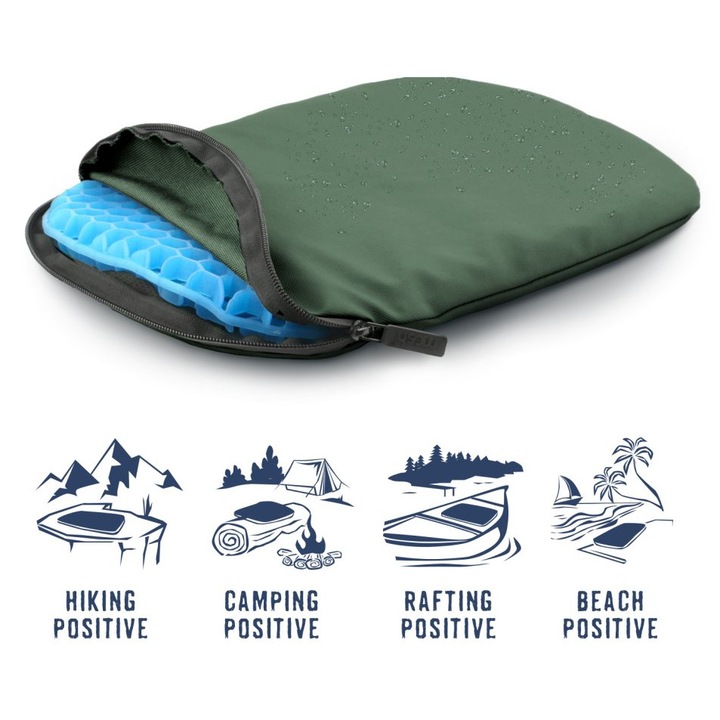 Perna de scaun de calatorie MOSH Kamper light kaki inchis / negru