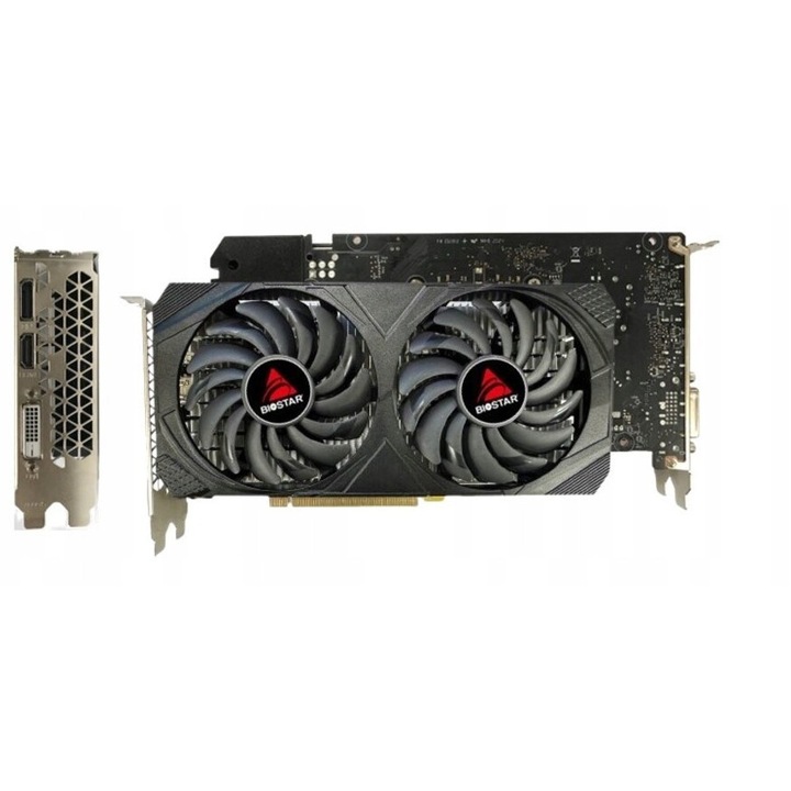 Видео карта GeForce RTX 3050, 6GB, 2304 CUDA ядра, 2 вентилатора, черна, 220x320x43мм