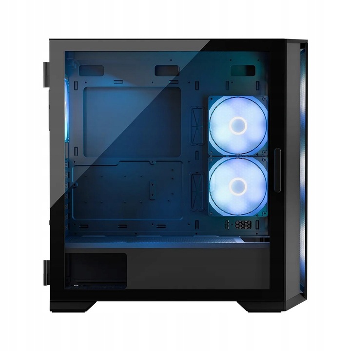 Carcasa Midi Tower Modecom Horizon ARGB Flow, 4 ARGB вентилатора, закалено стъкло, черна, 465x220x490mm