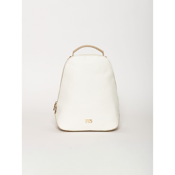 Rucsac Heavy Tools EBEZE26, eco-piele, alb, 26x31x13 cm