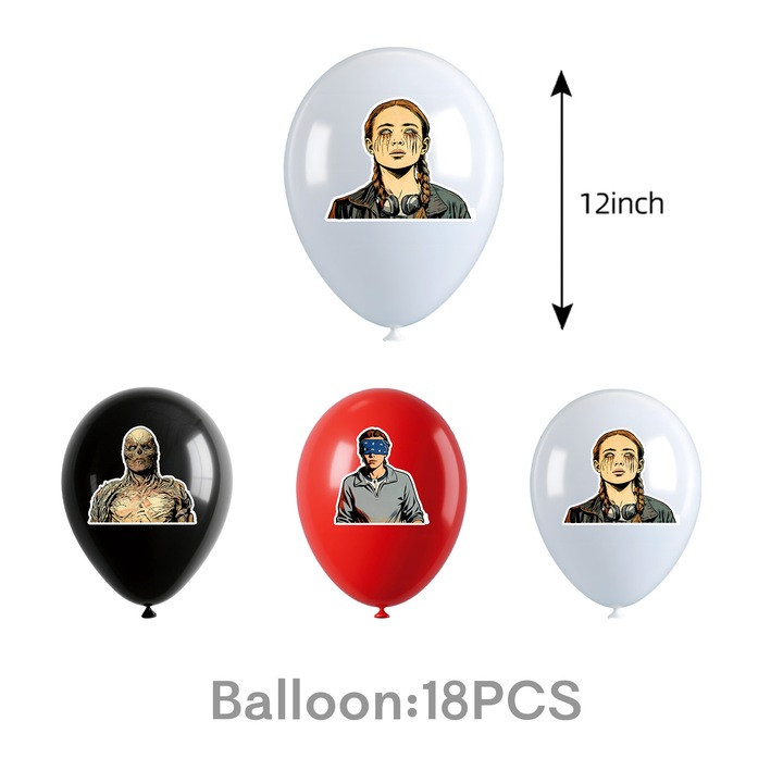Set baloane petrecere tematica animale salbatice, 18 baloane, decoruri stralucitoare, reutilizabile