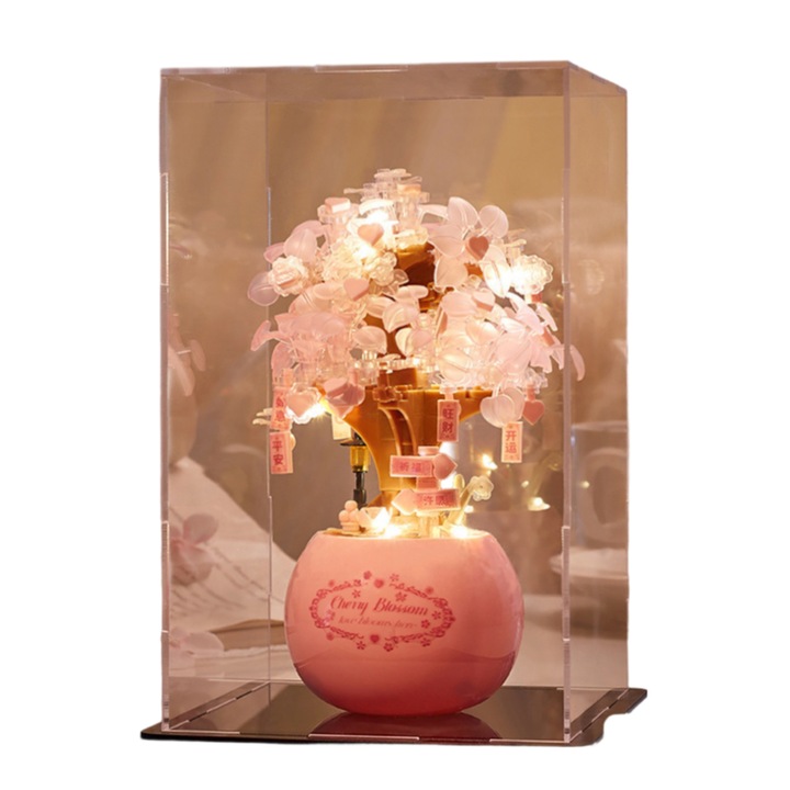 Set de constructie, buchete de flori conservate, puzzle-uri cu plante in ghiveci, piese decorative realizate manual, A10