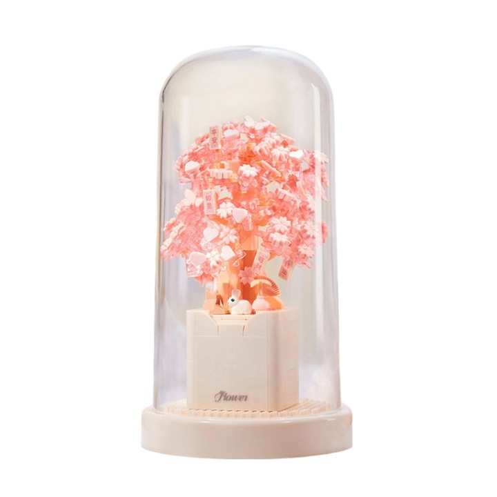 Set de blocuri de constructie, flori, design-uri diverse, multicolor, A18