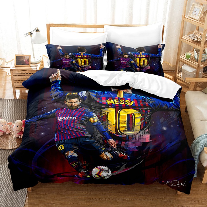 Ágynemű garnitúra 2 részes, Sports Star Series, paplanhuzat 135x200cm, párnahuzatok 50x75cm, többszínű