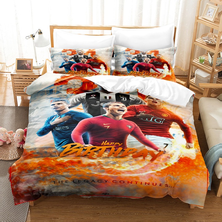 3Debay Sports Star ágyneműhuzat garnitúra, 2 részes, paplanhuzat 135x200cm, párnahuzat 50x75cm, többszínű