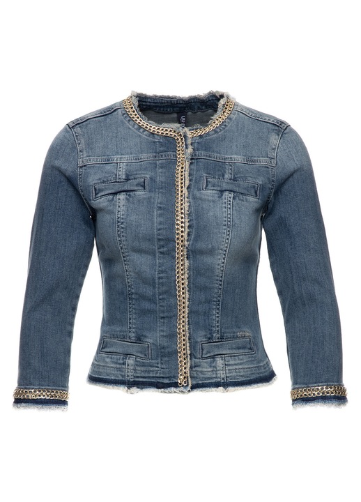 Geaca de blugi dama, Liu Jo, bleumarin, bumbac, 40 EU