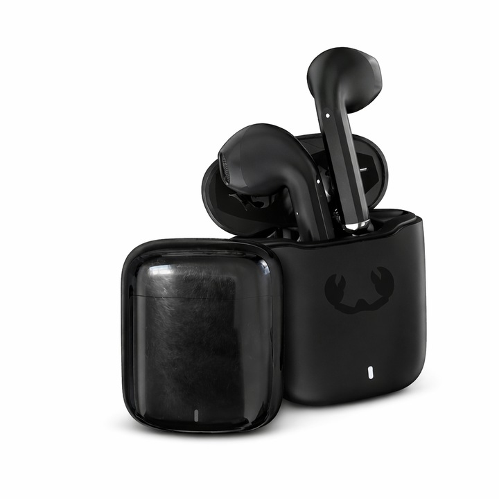 Casti Wireless Fresh 'n Rebel TWS, Bluetooth 5.0, Microfon, Negru, 30h Autonomie