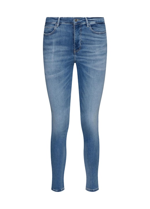 Blugi de dama, GUESS, bumbac, cu fermoar, albastru