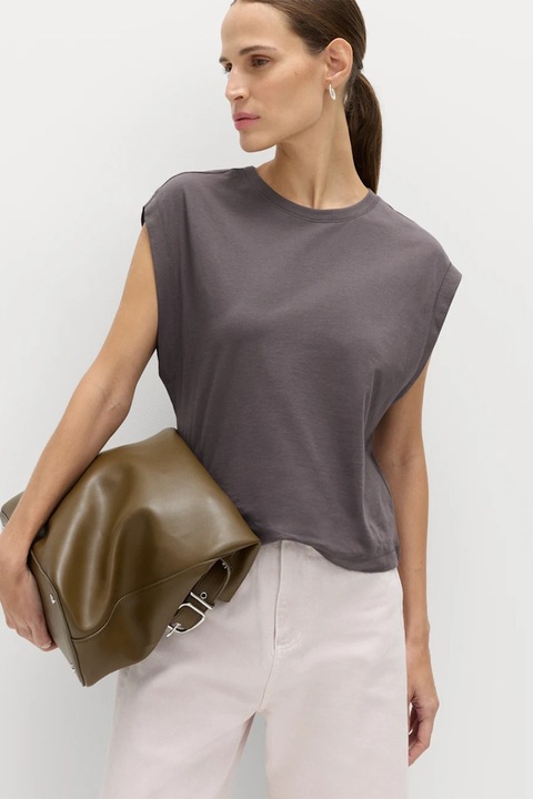 Marks & Spencer, Tricou cu decolteu rotund, Gri inchis