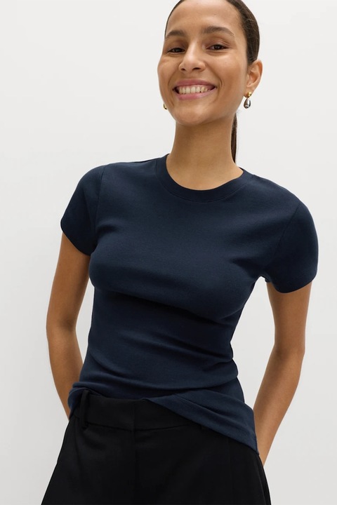 Marks & Spencer, Tricou cu decolteu la baza gatului, Bleumarin