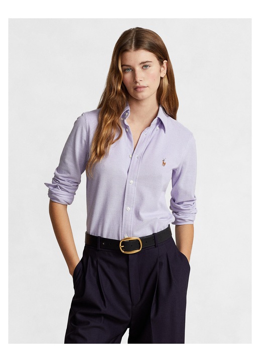 Camasa dama, Polo Ralph Lauren, slim fit, violet, bumbac, M INTL