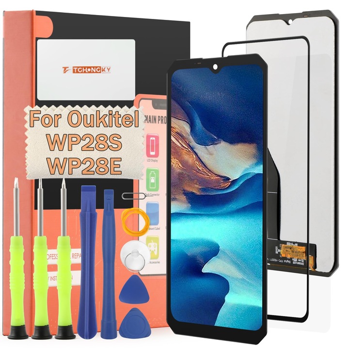 TGHongKy LCD екран черен, дигитайзер със сензорен екран, комплект за Oukitel WP28S