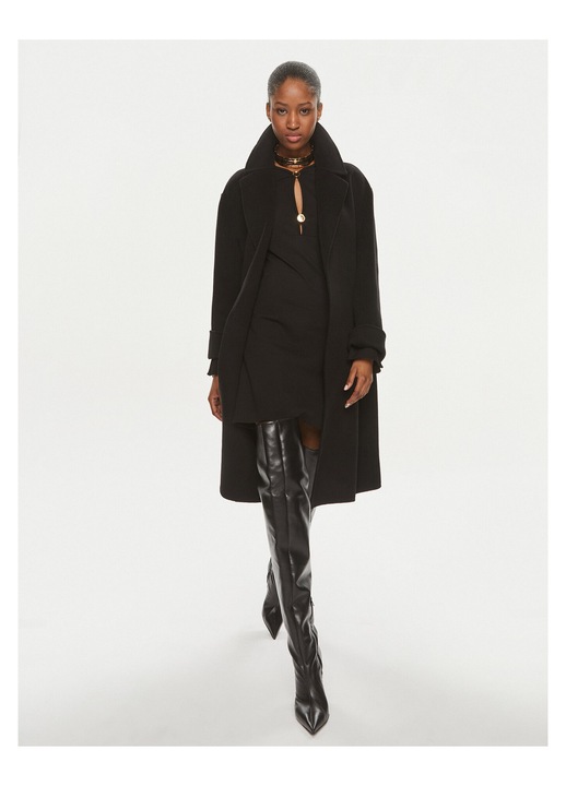 Palton dama, Pinko, lana, negru, 48 EU