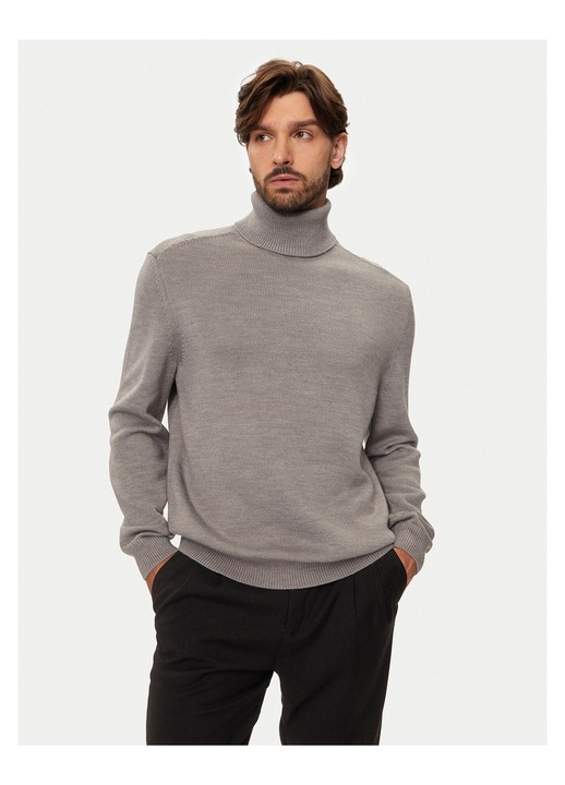 Pulover barbati, Armani Exchange, bumbac/lana/acril, gri, 2XL INTL