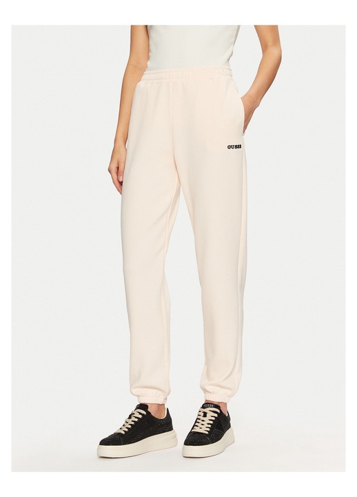 Pantaloni dama, Guess, bumbac, ecru