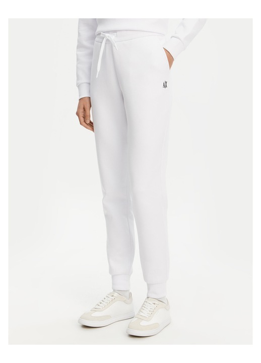 Pantaloni dama, Armani Exchange, alb, Alb