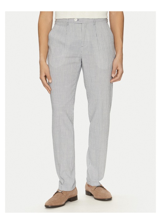 Pantaloni barbati, Guess By Marciano, slim fit, dungi, Bumbac/In, albastru