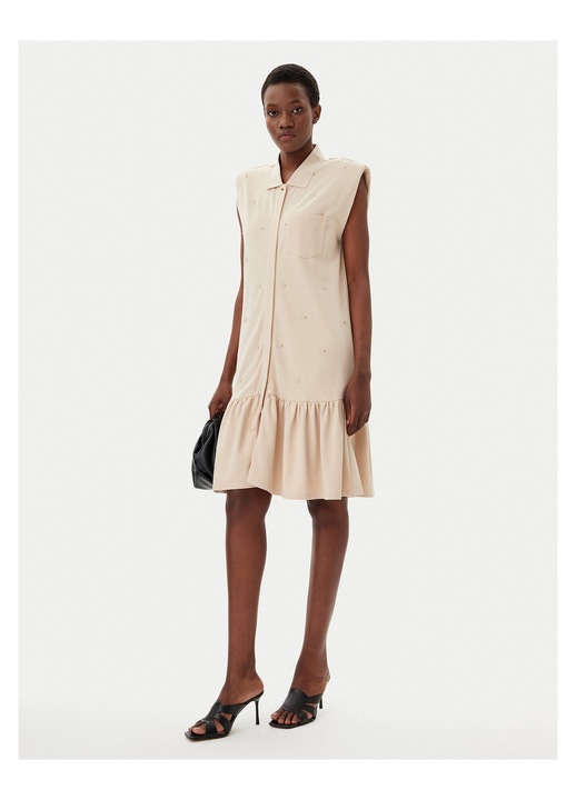 Rochie camasa viscoza bej, Bej